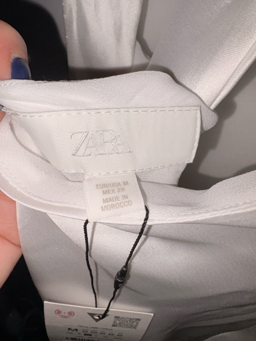 Zara White Satin Mini Dress with Wide Straps - Picture 4 of 4